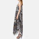 Black White Pure Silk Slip Maxi Dress  Or01