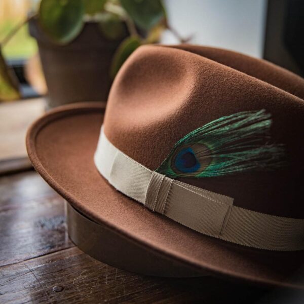 ORACOX Heritage Brown Fedora Hat - Image 2